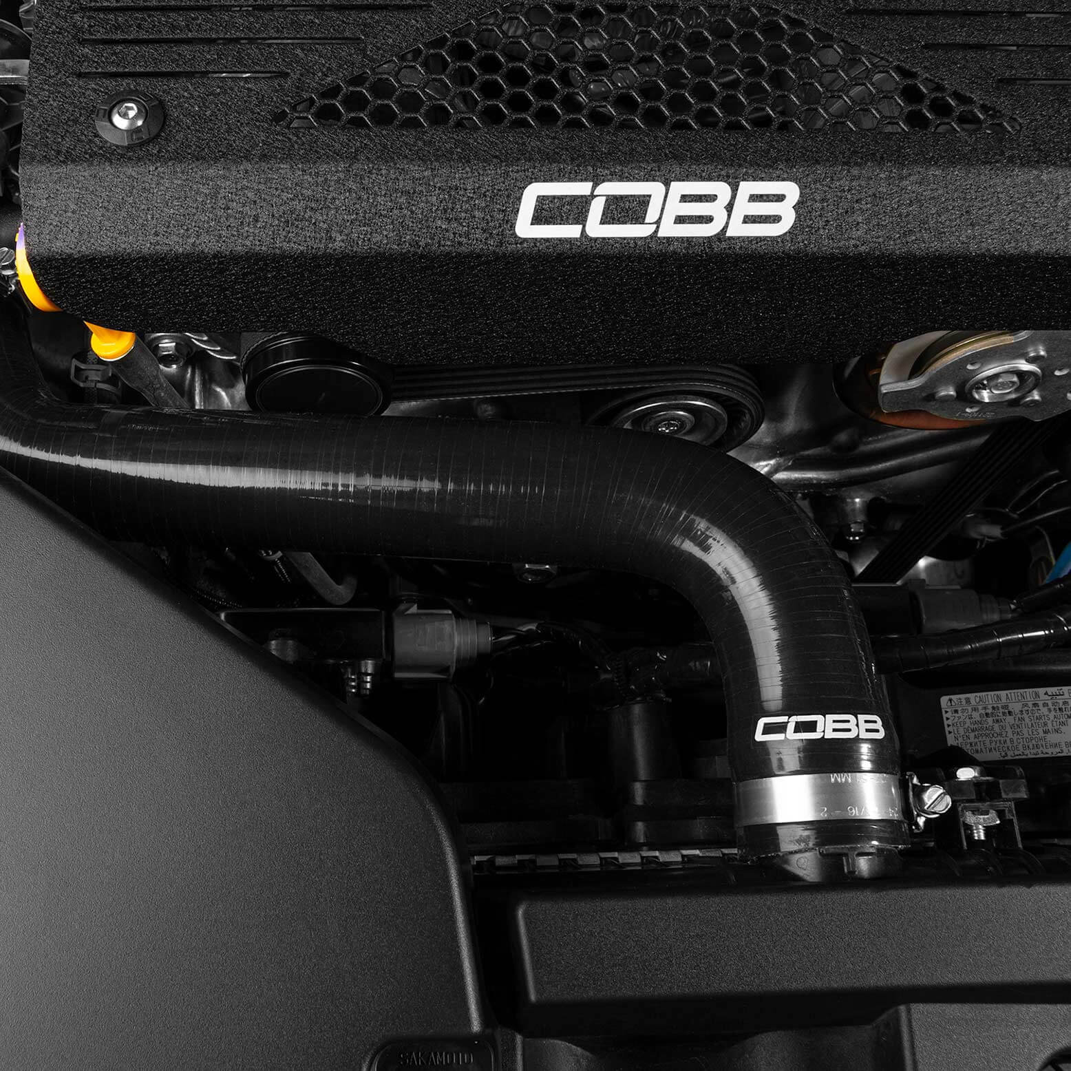 COBB Silicone Radiator Hoses Kit (Black), 2022-2026 WRX - Angle 3