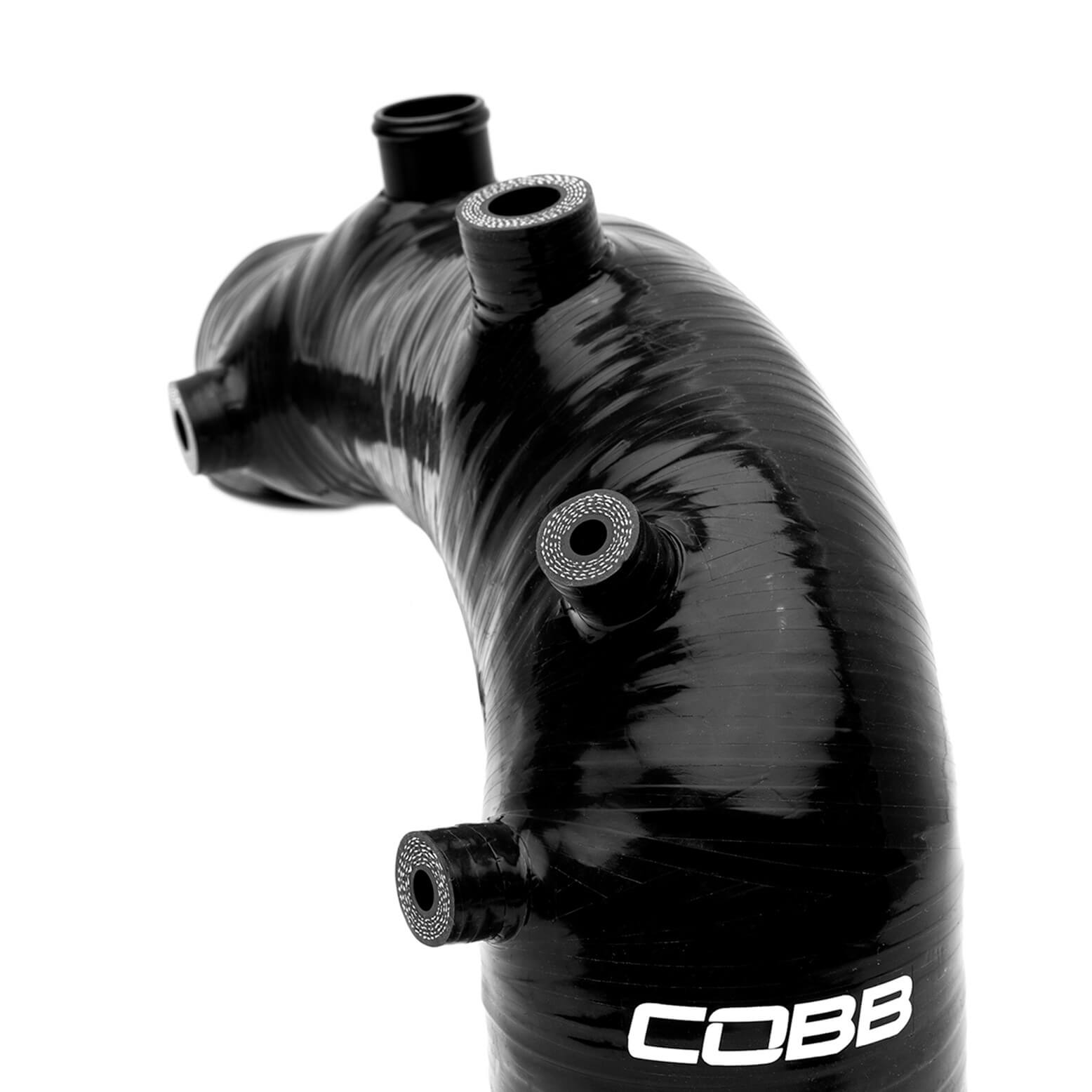 COBB Silicone Turbo Inlet Hose v2 (Stealth Black), 2004-2021 STi - Angle 3
