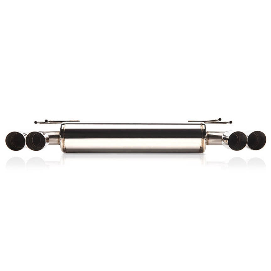 COBB SS Cat-Back Exhaust System w/ Quad Tips, 2008-2015 EVO X - Angle 2