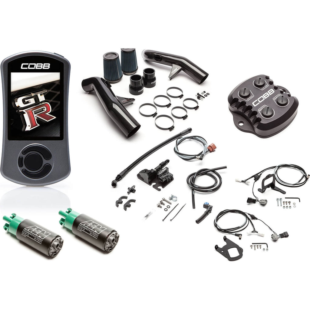 COBB Stage 1+ Redline Carbon Fiber CAN Flex Fuel Power Package, 2015-2018 GT-R (USDM)