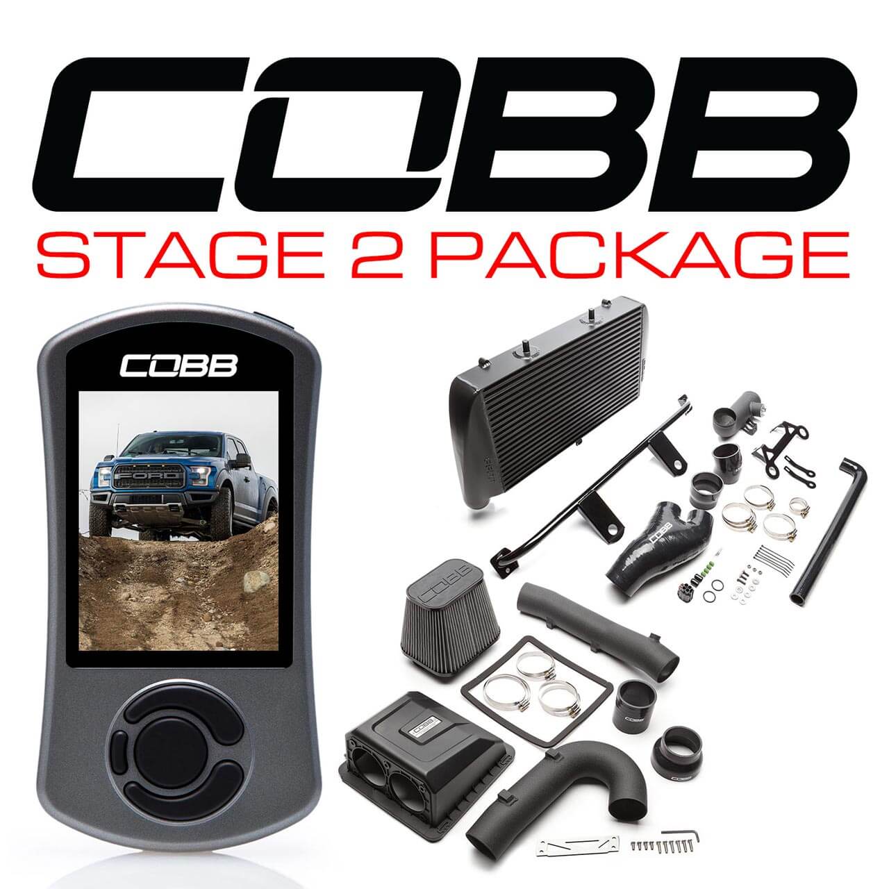 COBB Stage 2 Power Package w/ TCM Flashing (Silver), 2017-2020 F-150 Raptor