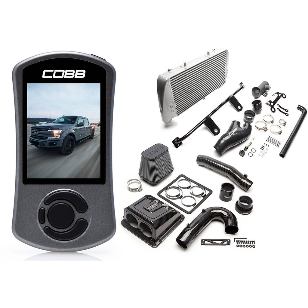 COBB Stage 2 Redline Carbon Fiber Power Pack w/ TCM Flashing (Silver), 2017-2019 F-150 EcoBoost 3.5L