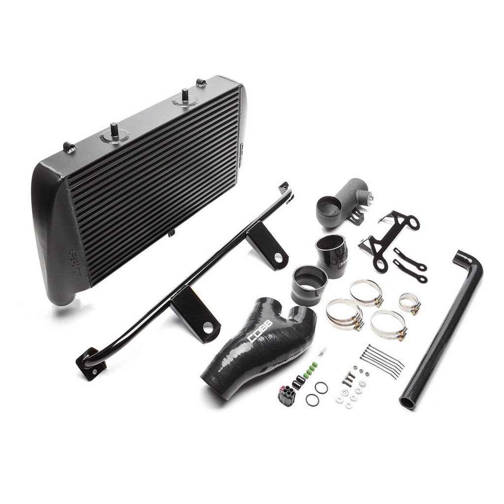 COBB Stage 2 Redline Carbon Fiber Power Package w/ Black Intercooler, 2017-2020 F-150 Raptor - Angle 3