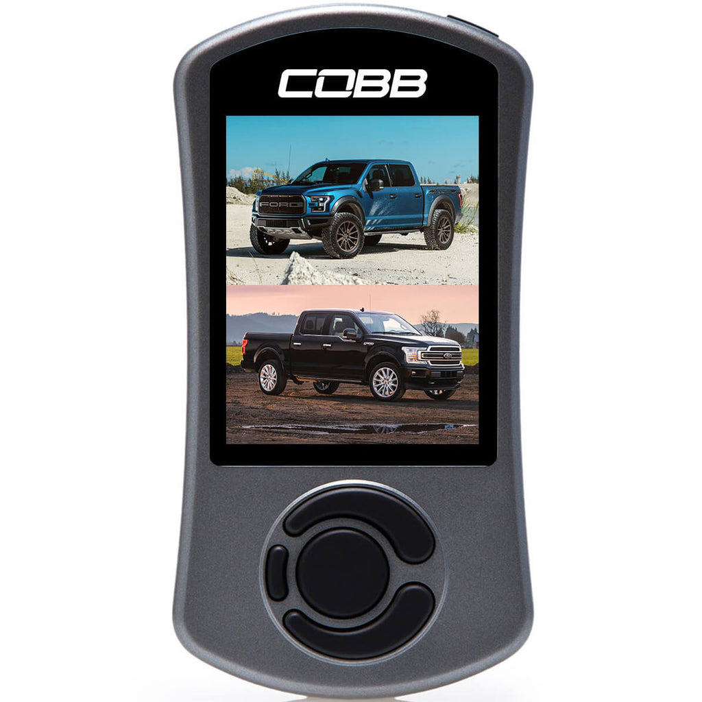 COBB Stage 2 Redline Carbon Fiber Power Package w/ TCM Flashing (Silver), 2017-2020 F-150 Raptor - Angle 2