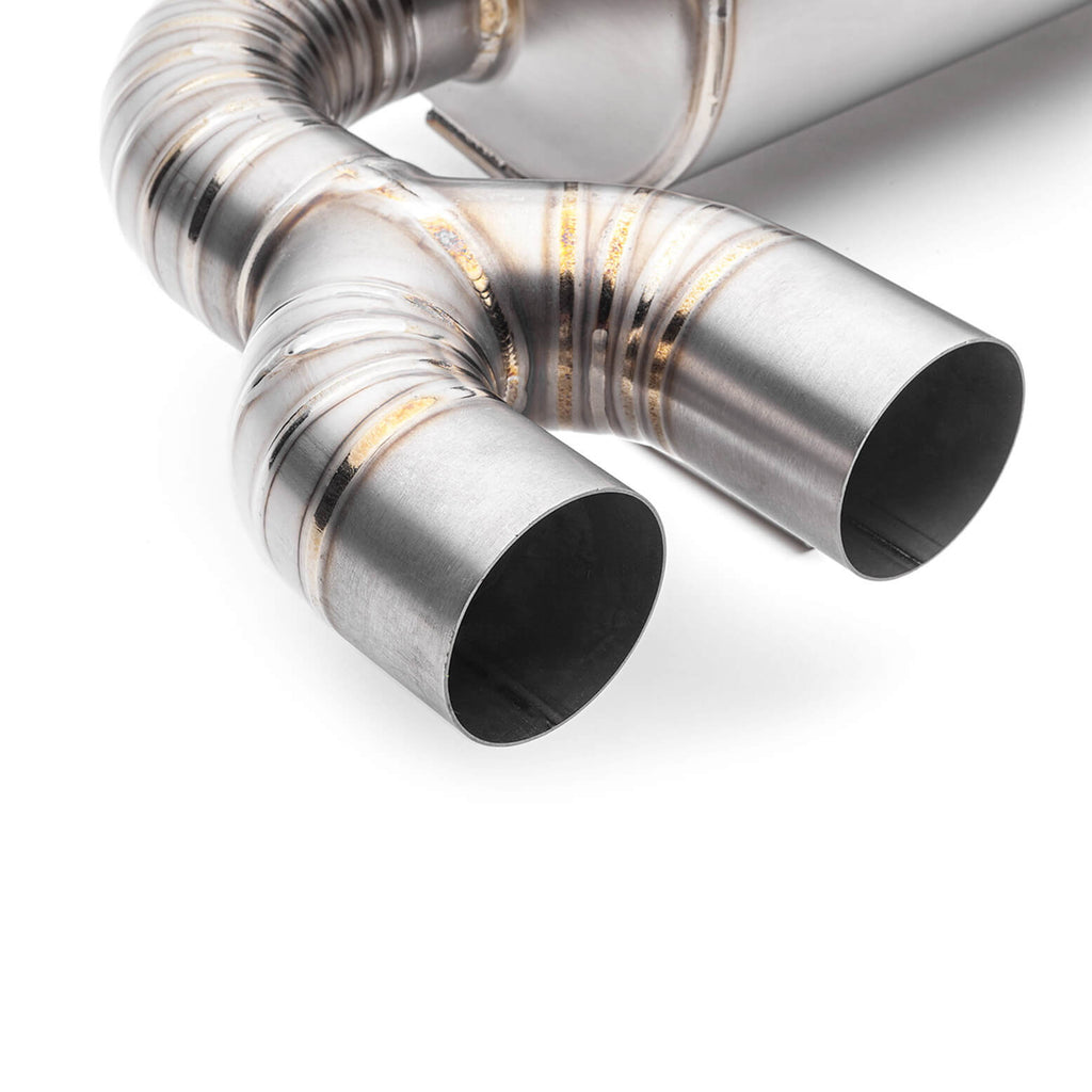 COBB Titanium 3in Cat-Back Exhaust System, 2008-2014 STi & 2011-2014 WRX (Hatch) - Angle 4
