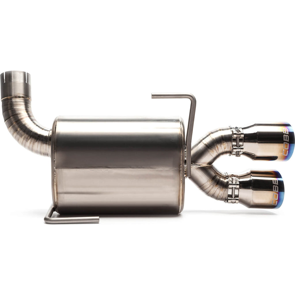 COBB Titanium 3in Cat-Back Exhaust System (Quad Tip), 2015-2021 WRX & STi - Angle 4