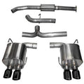 Corsa Sport Cat-Back Exhaust System w/ Quad Black Tips, 2015-2021 WRX & STi
