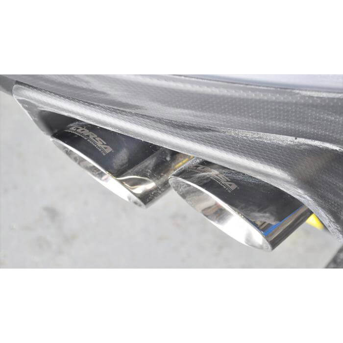 Corsa Sport Cat-Back Exhaust System w/ Quad Polished Tips, 2015-2021 WRX & STi - Angle 2