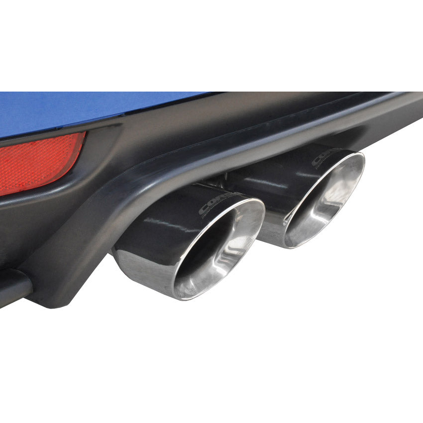 Corsa Sport Cat-Back Exhaust System w/ Quad Polished Tips, 2008-2014 STi & 2011-2014 WRX (Hatch) - Angle 2