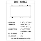 CSF Aluminum Radiator, 1999-2005 Miata - Angle 2