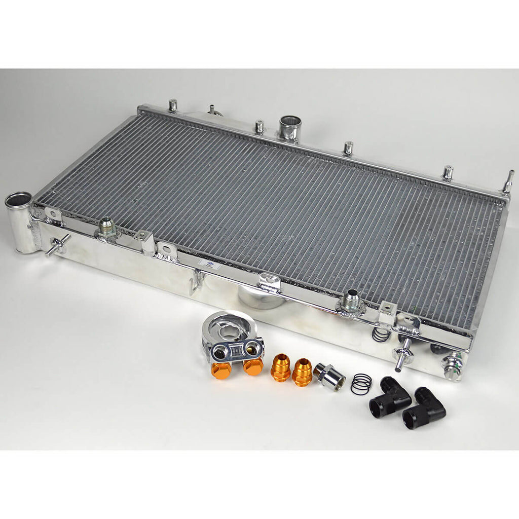 CSF Aluminum Radiator w/ Built In Oil Cooler, 2008-2014 WRX & 2008-2021 STi