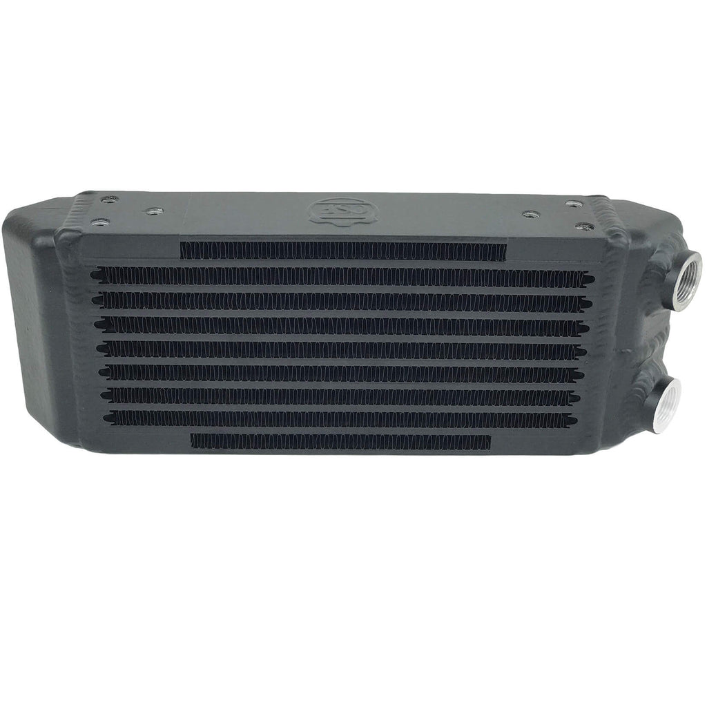 CSF Dual-Pass Oil Cooler (M22x1.5, 13in L x 4.75in H x 2.16in W) - Angle 3