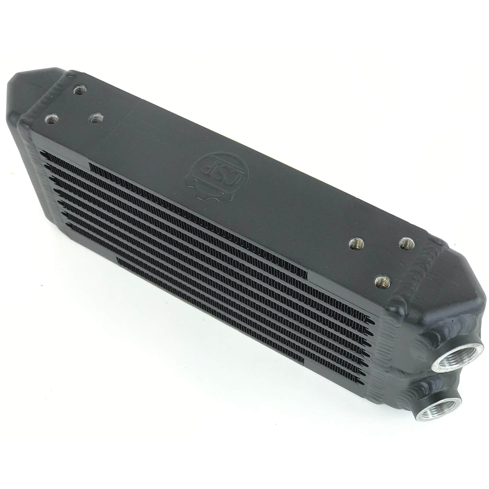 CSF Dual-Pass Oil Cooler (M22x1.5, 13in L x 4.75in H x 2.16in W) - Angle 4