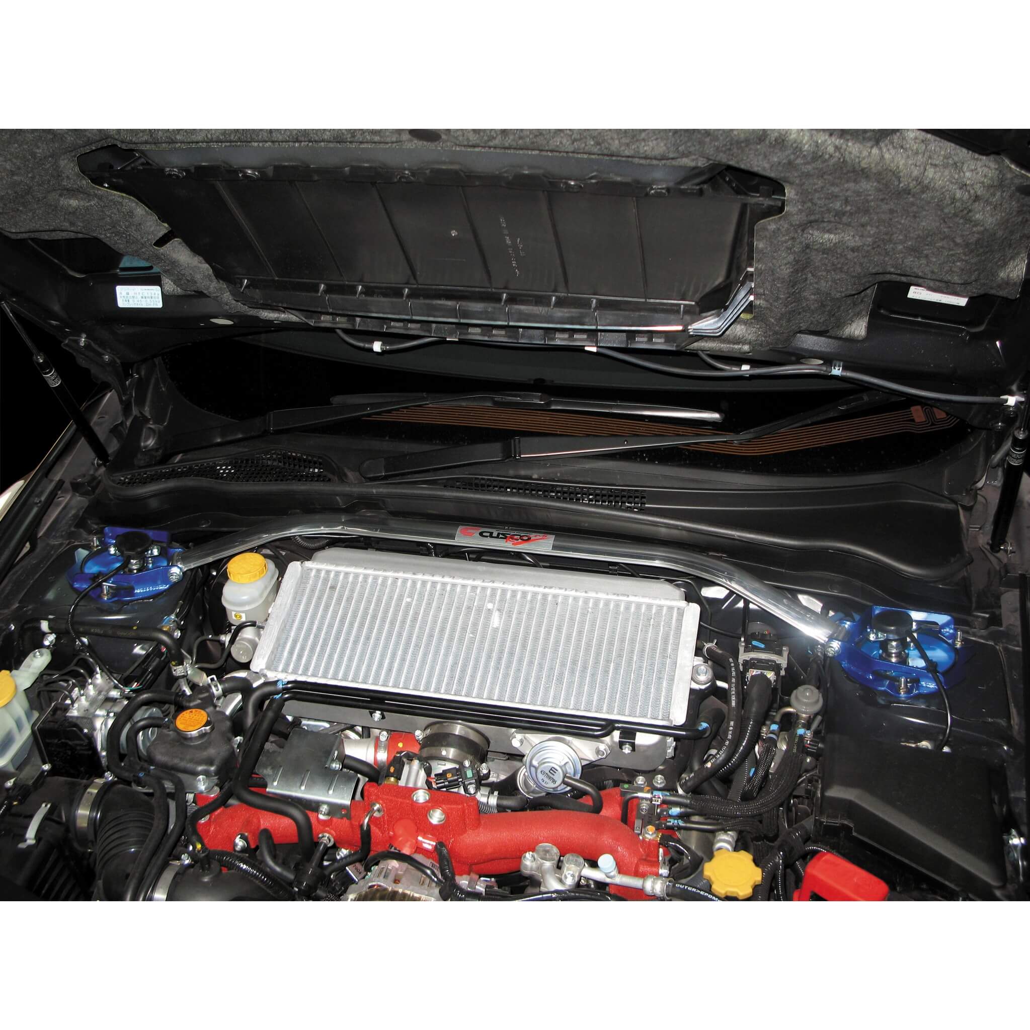 Cusco Front Aluminum Strut Bar (Oval Shape Bar), 2008-2014 WRX & 2008-2014 STi - Angle 4
