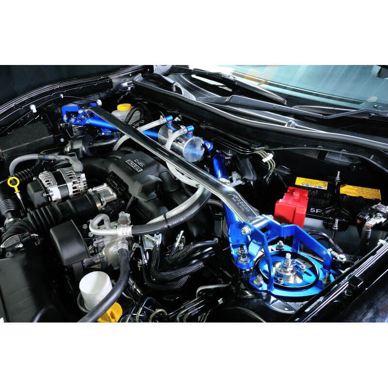 Cusco Front Aluminum Strut Bar (Oval Shape Bar), 2013-2017 BRZ & FR-S - Angle 2