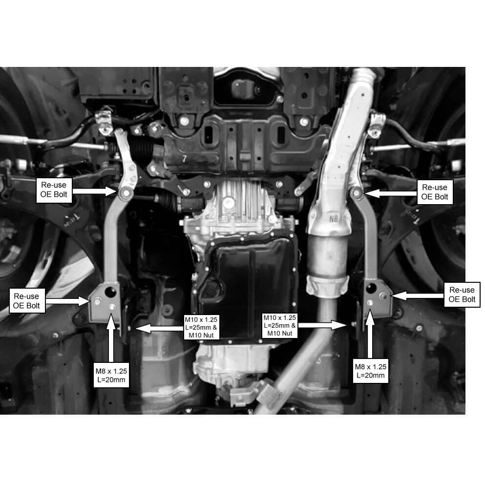 Cusco Power Brace Front Side, 2014-2018 Forester XT - Angle 2