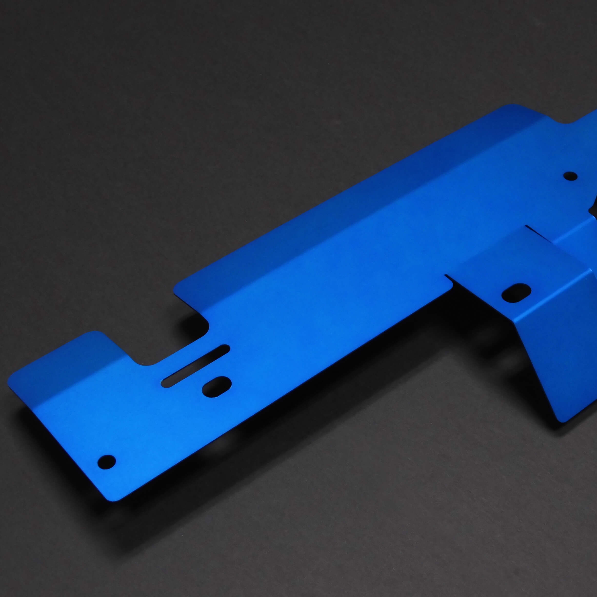 Cusco Radiator Cooling Plate (Blue), 2006-2007 STi - Angle 2