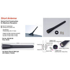 Cusco Short Antenna (In/Out Side Thread, 103mm, Black), 2008-2014 WRX/STi & 2013-2020 BRZ/FR-S/86 - Angle 2