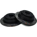 DBA 4000 T3 Series Rear Rotors (Slotted, Pair), 2002-2005 WRX w/ "H6" Rear Brakes