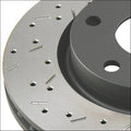 DBA 4000 XS Series Front Rotors (Drilled & Slotted, Pair), 2016-2018 Focus RS