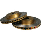 DBA 4000 XS Series Front Rotors (Drilled & Slotted, Pair), 2003-2006 EVO 8 & 9