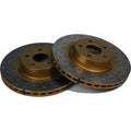 DBA 4000 XS Series Rear Rotors (Drilled & Slotted, Pair), 2006-2007 WRX