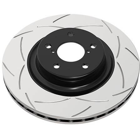 DBA Street Series T2 Rear Rotor (Slotted, Each), 2018-2021 STi & 2024+ WRX TR/TS