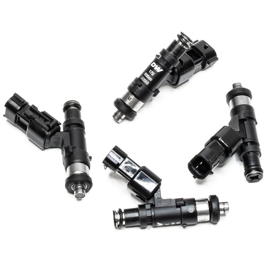 DeatschWerks Bosch EV14 Fuel Injectors (Set/4, 650cc), 2002-2014 WRX & 2007-2021 STi