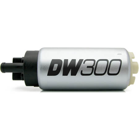 DeatschWerks DW300 320LPH Fuel Pump w/ Install Kit, 2002-2007 WRX & STi - Angle 2