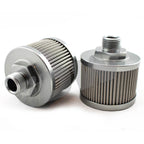 DeatschWerks Fuel Pump Pre-Filter (8AN, 100 Micron, Fits DW 9-350 Pump) - Angle 2