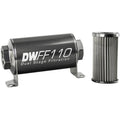 DeatschWerks In-Line Fuel Filter (10 Micron, 8AN fittings, 110mm)