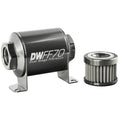 DeatschWerks In-Line Fuel Filter (100 Micron, 8AN fittings, 70mm)