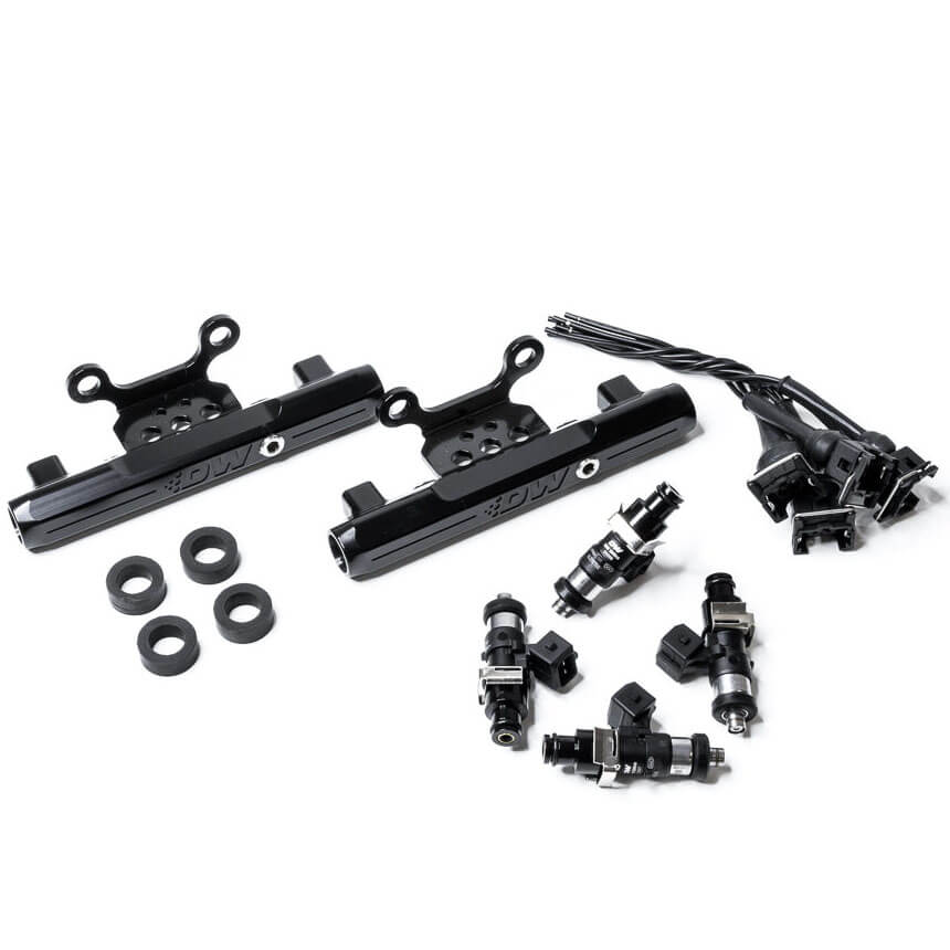 DeatschWerks Top Feed Fuel Rail Conversion Kit w/ 1500cc Injectors, 2004-2006 STi