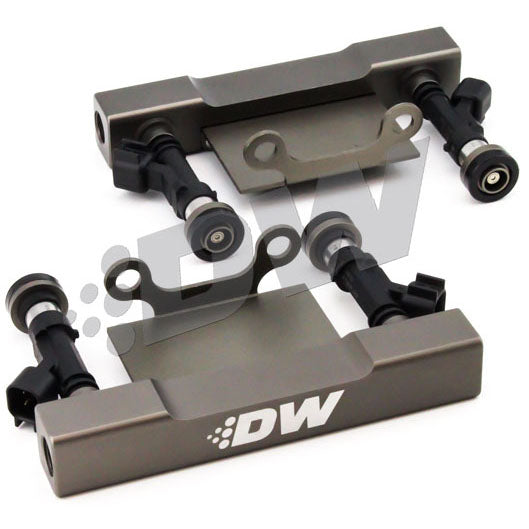 DeatschWerks Top Feed Fuel Rail Conversion Kit w/ 1500cc Injectors, 2004-2006 STi - Angle 2