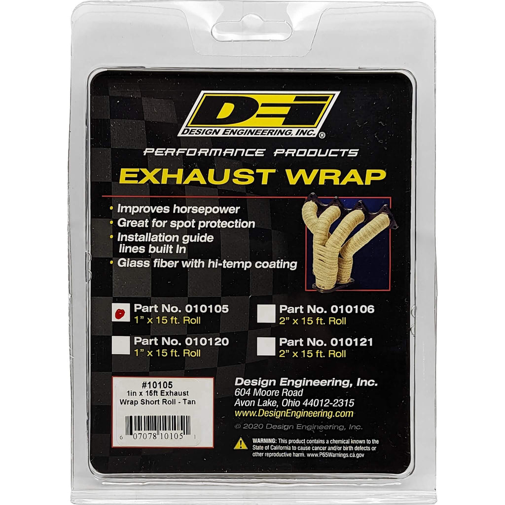 DEI Exhaust Wrap (1in x 15ft, Tan) - Angle 2