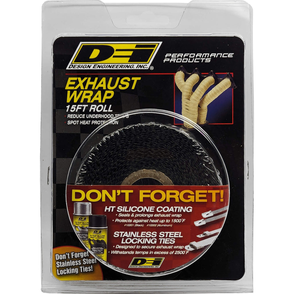 DEI Exhaust Wrap (Black, 1in x 15ft) - Angle 2