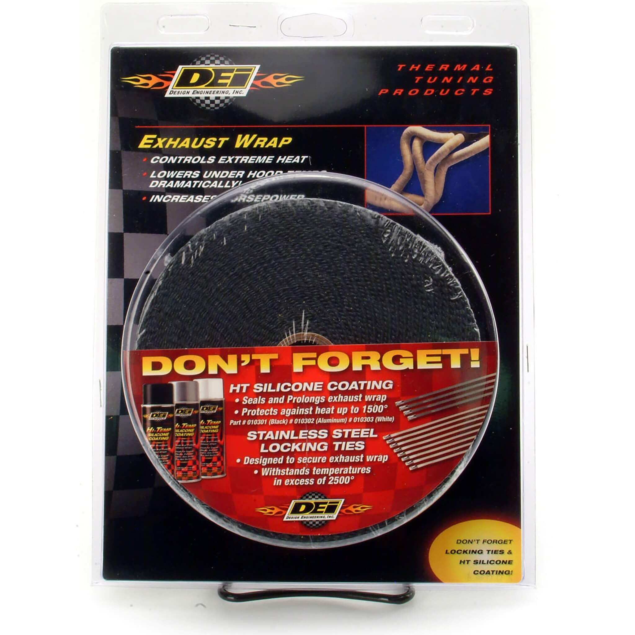 DEI Exhaust Wrap (Black, 2in x 50ft) - Angle 2