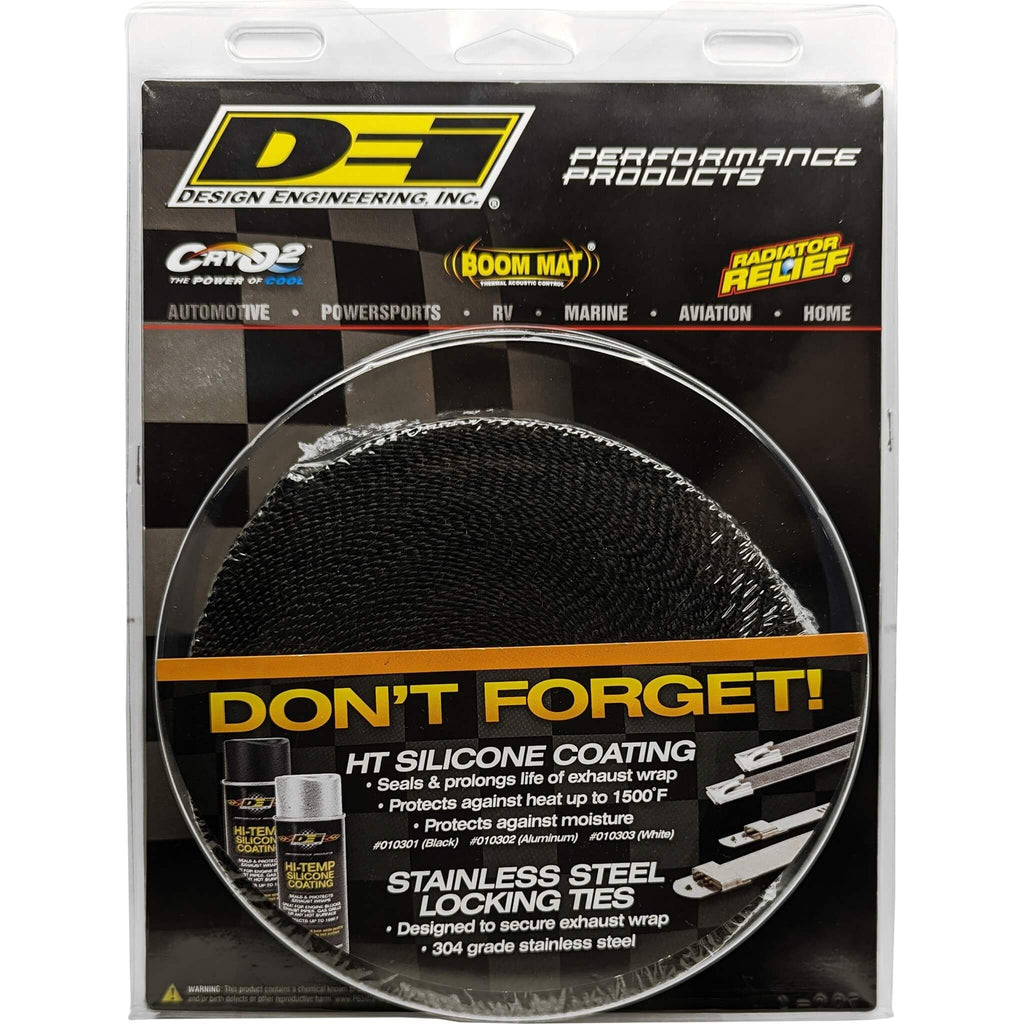 DEI Exhaust Wrap (Black Titanium, 2in x 50ft) - Angle 2