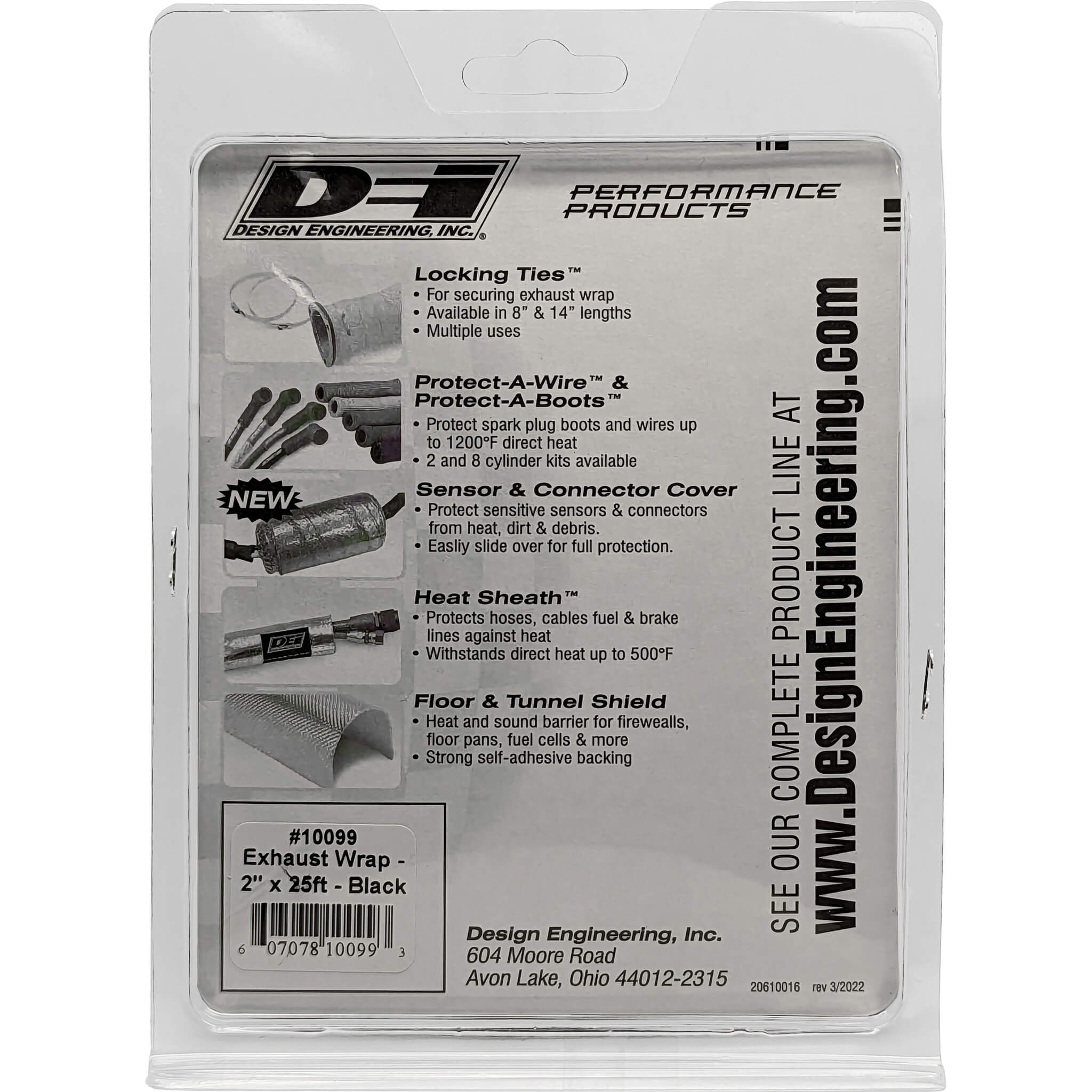 DEI Exhaust Wrap Kit (Black, 2in x 25ft) - Angle 3