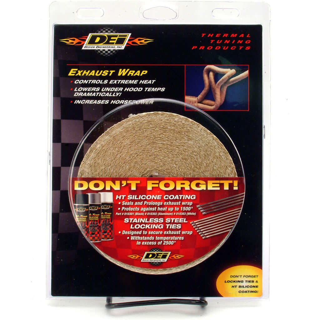 DEI Exhaust Wrap (Tan, 1in x 50ft) - Angle 2
