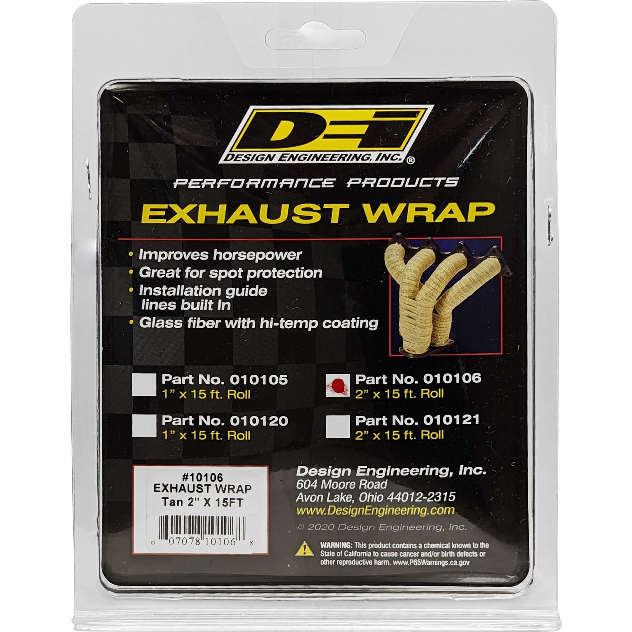 DEI Exhaust Wrap (Tan, 2inw x 15ft) - Angle 2