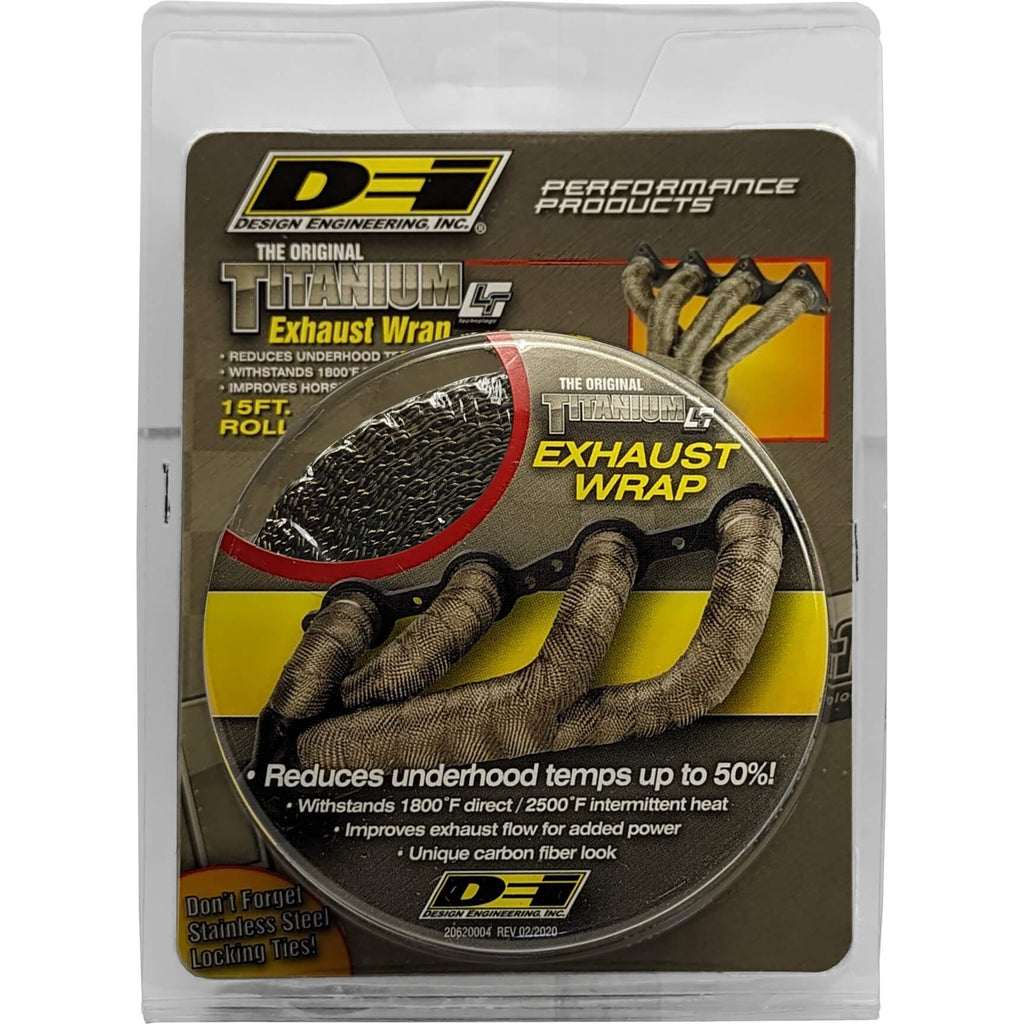 DEI Exhaust Wrap (Titanium, 2in x 15ft) - Angle 2