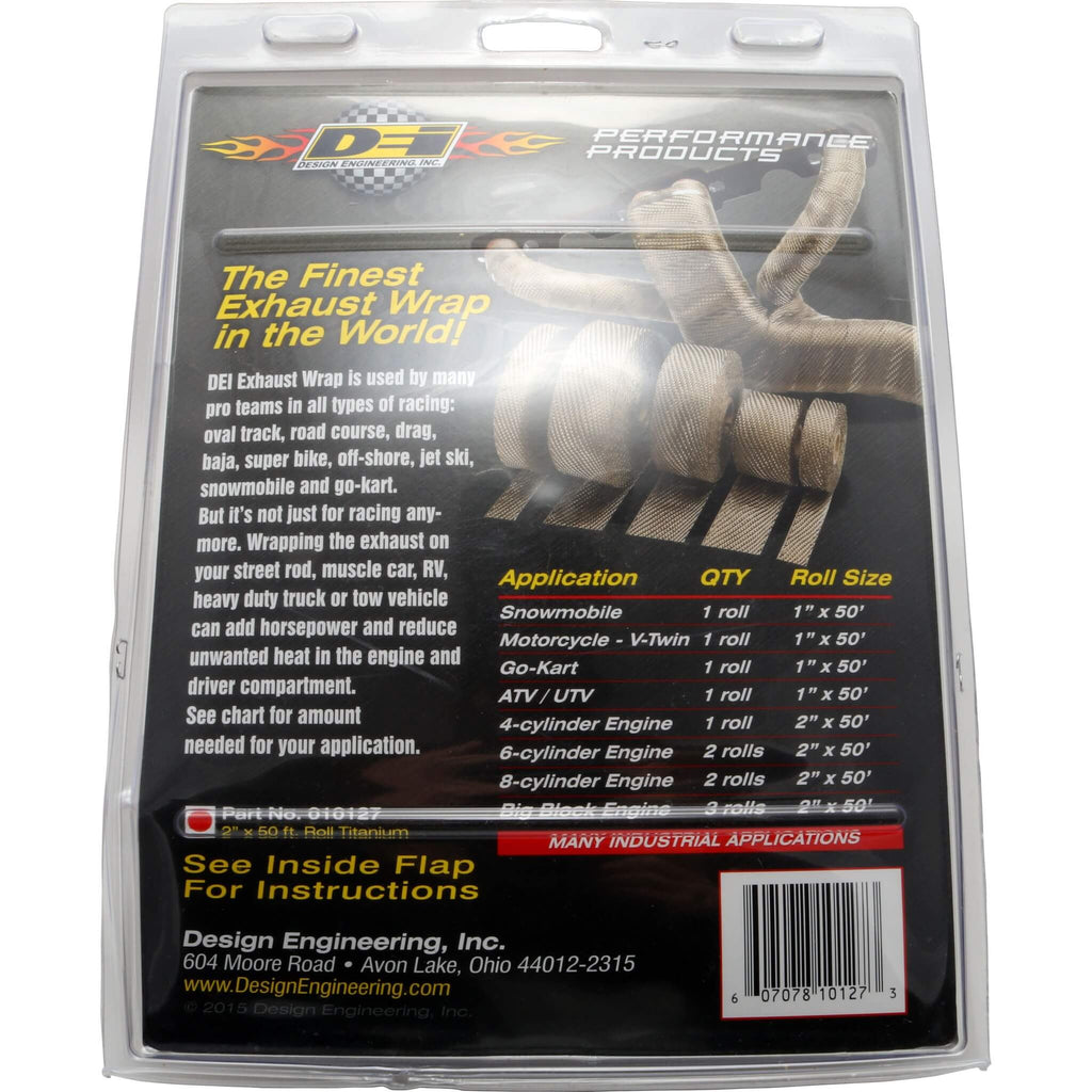 DEI Exhaust Wrap (Titanium, 2in x 50ft)