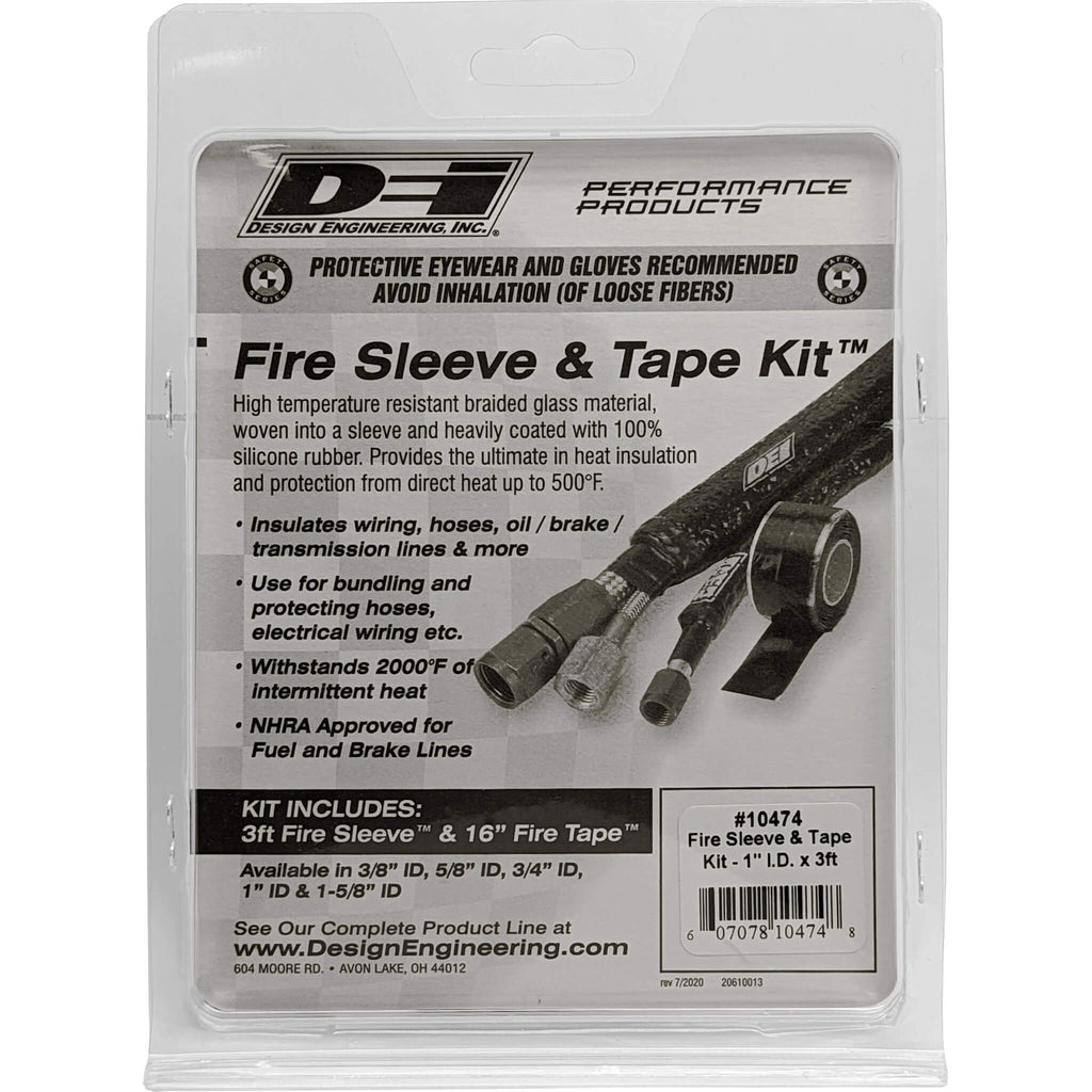 DEI Fire Sleeve & Tape Kit (1in I.D. x 3ft) - Angle 3