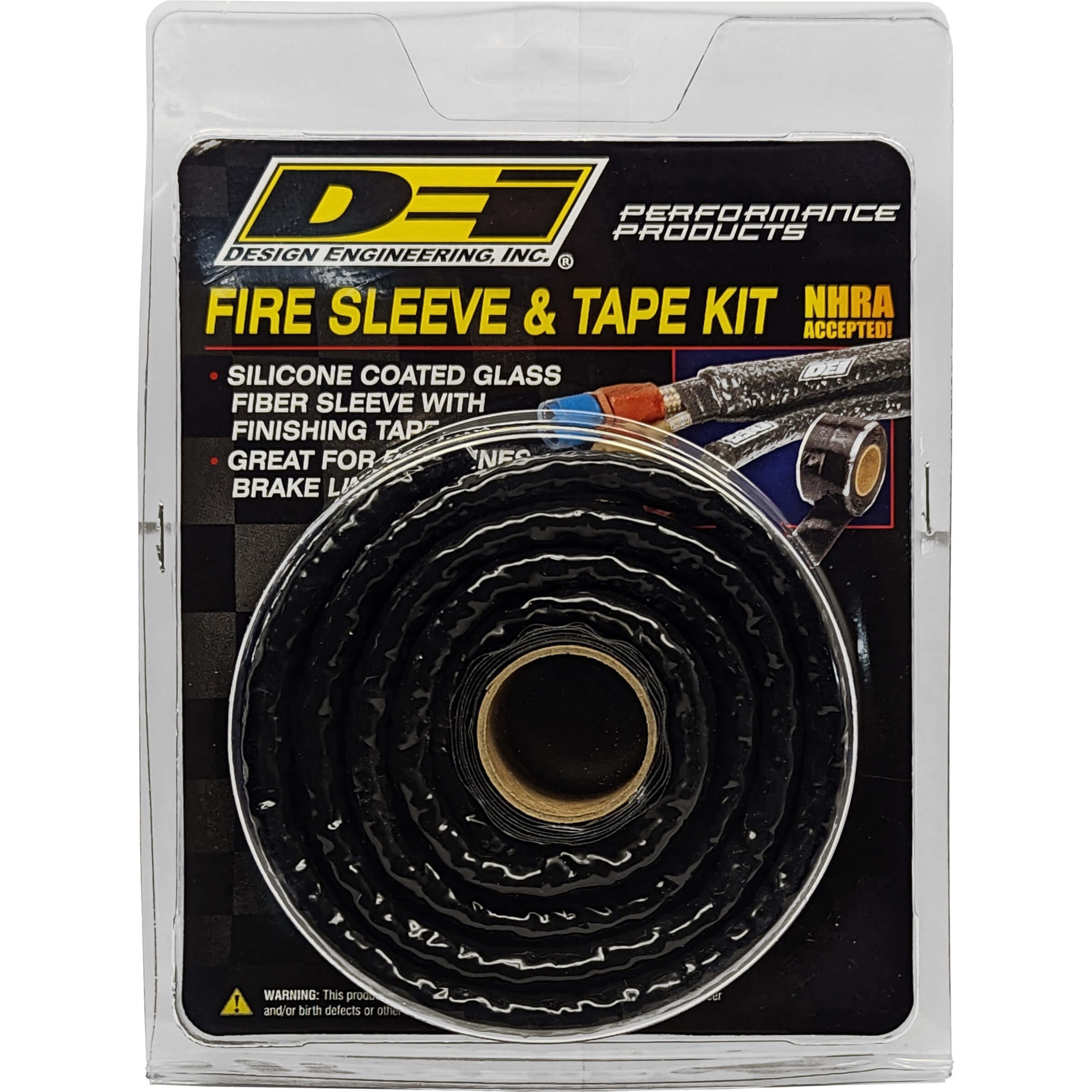 DEI Fire Sleeve & Tape Kit (3/8in I.D. x 3ft) - Angle 2