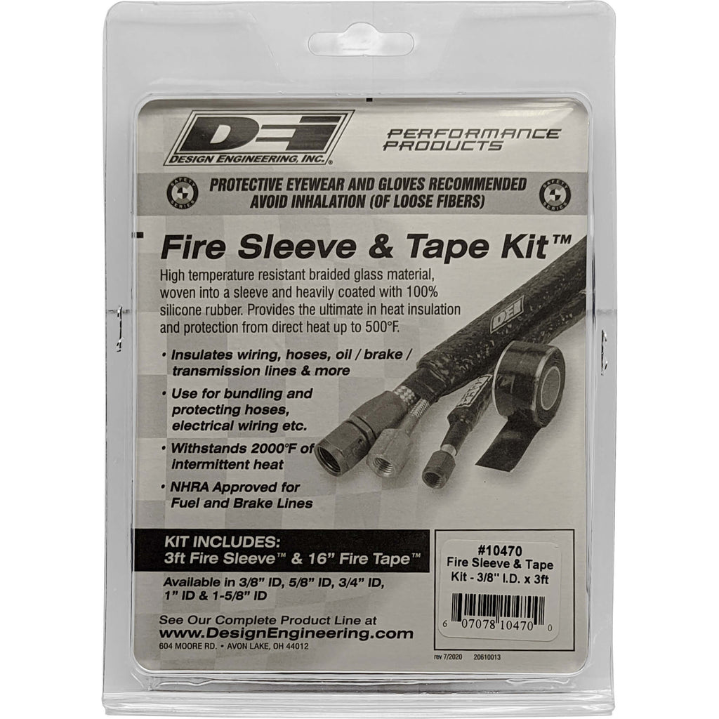DEI Fire Sleeve & Tape Kit (3/8in I.D. x 3ft) - Angle 3