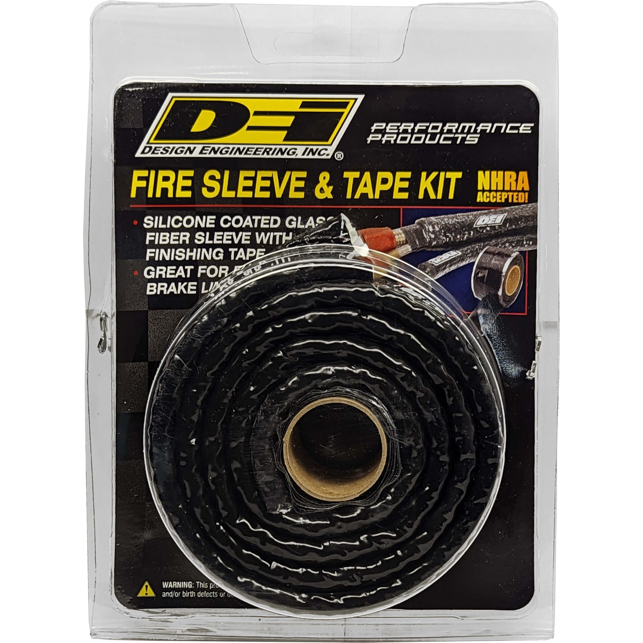 DEI Fire Sleeve & Tape Kit (5/8in I.D. x 3ft) - Angle 2