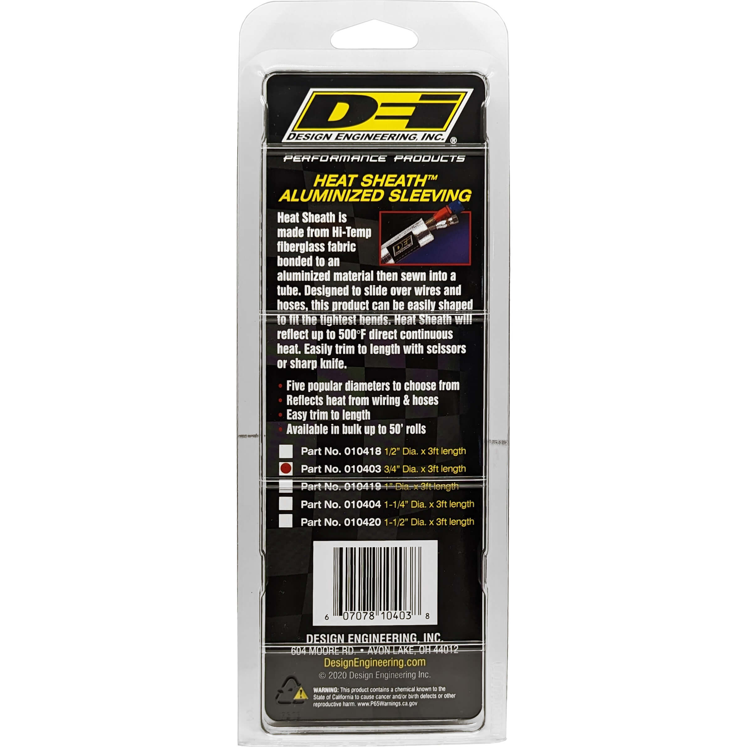 DEI Heat Sheath Aluminized Sleeving (Sewn) 3/4in x 3ft - Angle 3