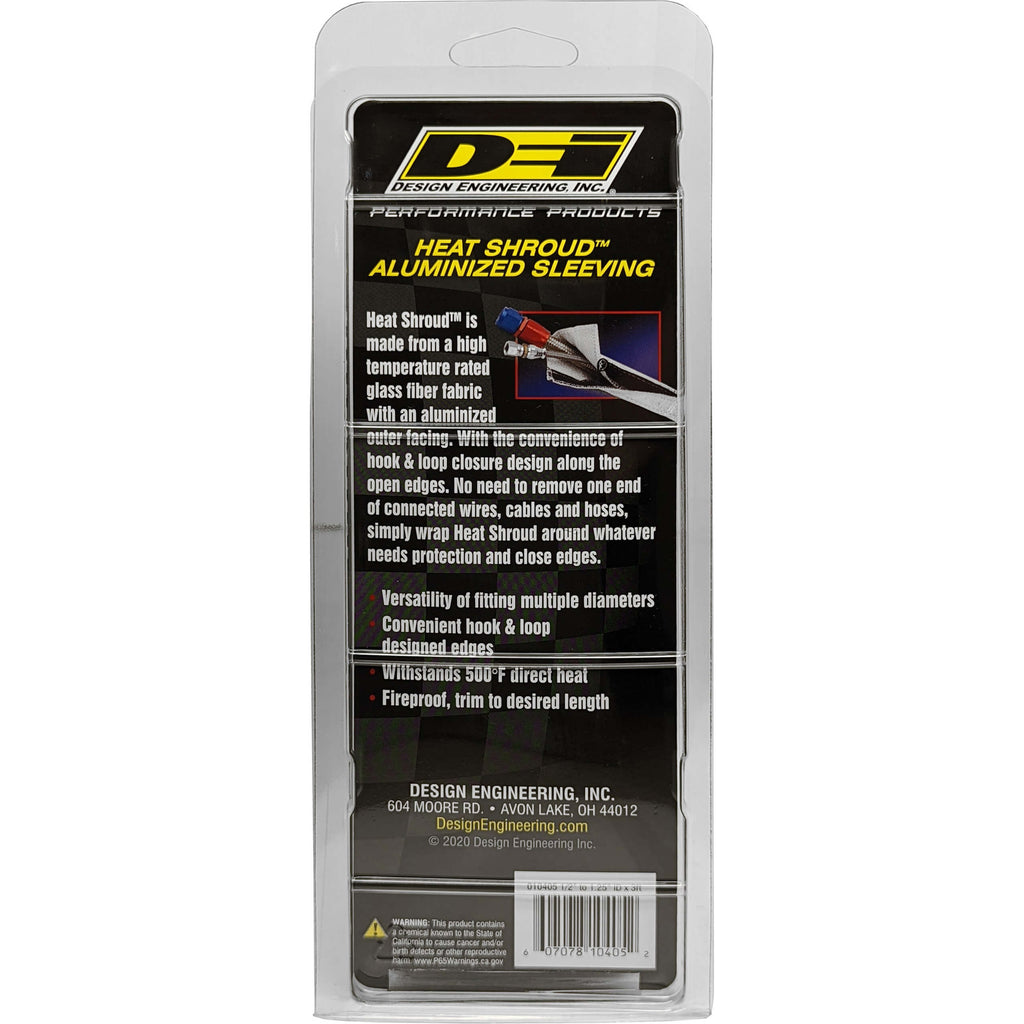 DEI Heat Shroud Aluminized Sleeving (Velcro) 1in x 3ft - Angle 2