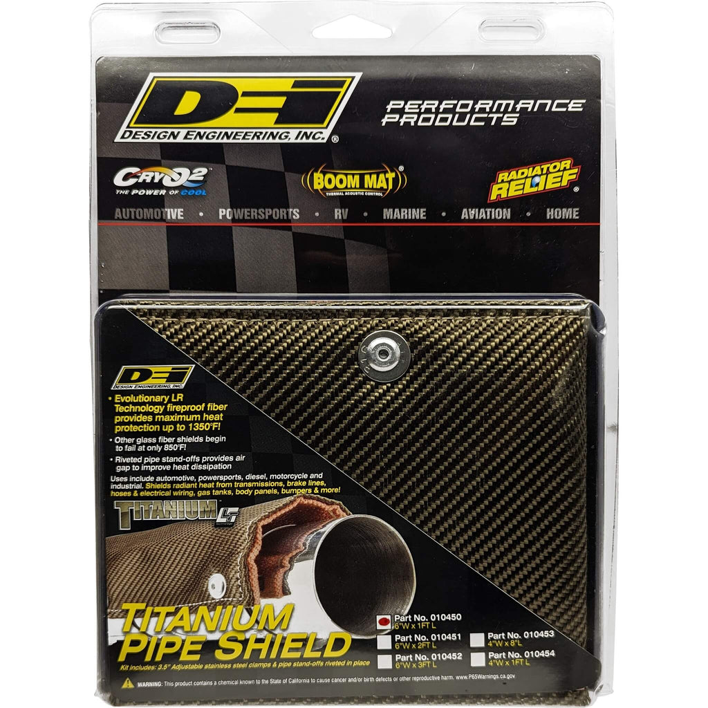 DEI Pipe Shield Kit (Titanium, 1ft Long x 6in Wide) - Angle 2